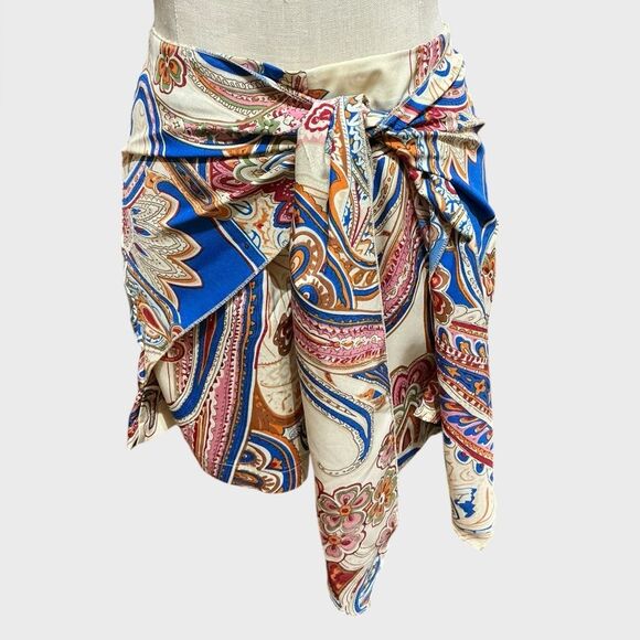 High Waist Tie-Front Shorts - Picture 2 of 4